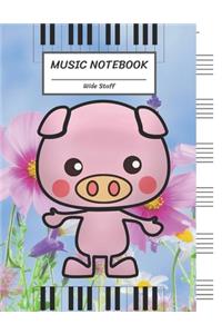 Music Notebook Wide Staff