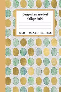 Composition Notebook College Ruled Lined Sheets
