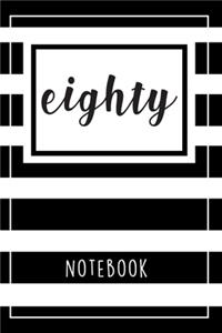 Black And White Striped Notebook