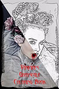 Vampires Grayscale Coloring Book