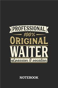 Professional Original Waiter Notebook of Passion and Vocation
