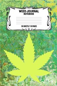 Weed Journal Notebook 55 Sheets/110 Pages