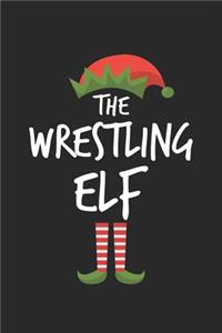 Funny Wrestling Elf Christmas Notebook Gift