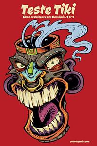 Teste Tiki Libro da Colorare per Bambini 1, 2 & 3