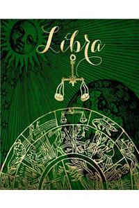 Libra Symbol Astrology Wheel Zodiac Sign Horoscope School Comp Book 130 Pages