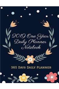 2019 One Year Daily Planner Notebook