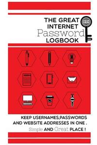 Internet Password Log Book