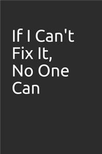 If I Can't Fix It, No One Can