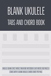 Blank Ukulele Tabs and Chord Book