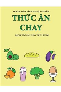 Sách tô màu cho trẻ 2 tuổi (Thức ăn chay)