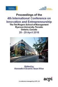 ICIE 2016 - Proceedings of The 4th International Conference on Innovation and Entrepreneurship