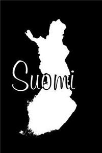 Suomi - Black Lined Notebook with Margins (Finland)
