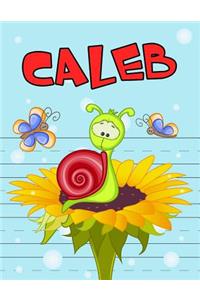 Caleb: Personalized Book with Child's Name, Primary Writing Tablet, 65 Sheets of Practice Paper, 1