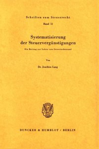 Systematisierung Der Steuervergunstigungen