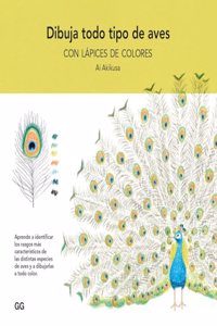 Dibuja todo tipo de aves con lapices de colores