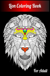 Lion Coloring Book For Adult