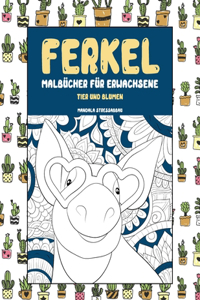 Malbücher für Erwachsene - Mandala Stressabbau - Tier und Blumen - Ferkel