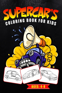 Supercar's Coloring Book for Kids Ages