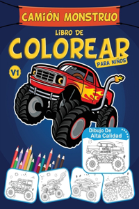 Camión Monstruo Libro De Colorear Para Niños