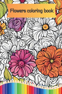 Flowers coloring book