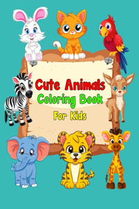 Cute Animals Coloring Book For Kids