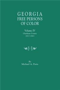Georgia Free Persons of Color, Volume IV