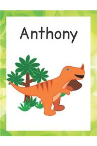 Anthony: Customized Lined Notebook for Boys