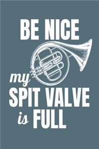 Be Nice My Spit Valve is Full