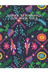 School Attendance Log Book Vol.8