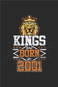 Kings Are Born In 2001: Dotted Bullet Grid Notebook - Journal for Birthday Gift Idea