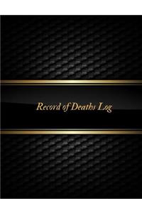 Record of Deaths Log