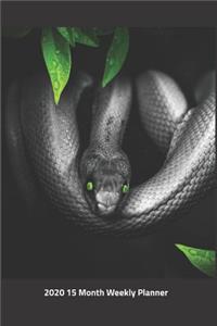 Plan On It 2020 Weekly Calendar Planner - Green Eyed Snake