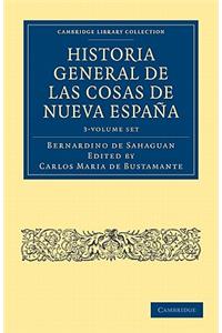 Historia General de Las Cosas de Nueva España 3 Volume Paperback Set