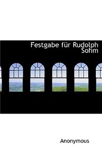 Festgabe Fur Rudolph Sohm