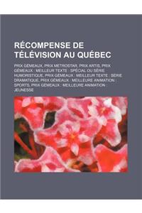 Recompense de Television Au Quebec