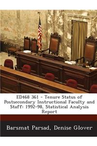 Ed468 361 - Tenure Status of Postsecondary Instructional Faculty and Staff