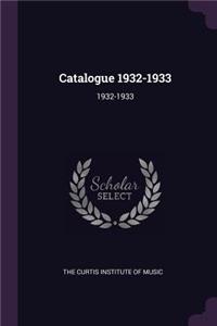 Catalogue 1932-1933