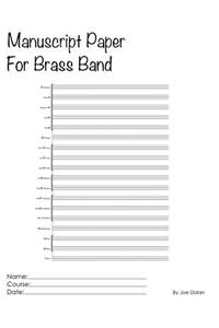 Manuscript Paper For Brass Band