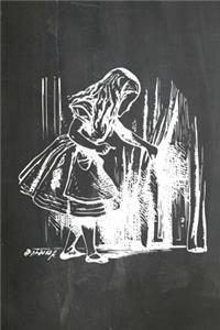 Alice in Wonderland Chalkboard Journal - Alice and The Secret Door
