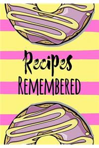 Recipes Remembered