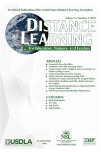 Distance Learning - Volume 16 Issue 1 2019