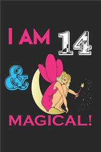 i Am 14 Notebook & Magical ! Birthday Gift