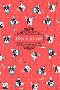 I Love My Frenchie: French Bulldog Workout Log Book & Habit Tracker