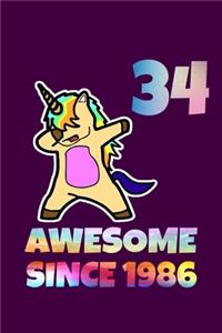 Dabbing Unicorn Awesome Since 1989 31st Birthday