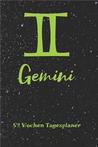 Zwillinge Sternzeichen Gemini - 52 Wochen Tagesplaner