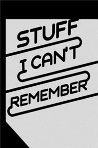 Stuff I Can't Remember Password Logbook