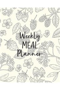 Weekly Meal Planner: 52 Weekly Plan with Grocery List Healthy Food Planner & Grocery list Menu Food Planners Prep Book Eat Records Journal Diary Notebook Logbook Size 8 