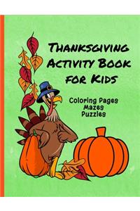 Thanksgiving Activity Book for Kids