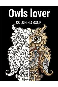 Owls Lover Coloring Book