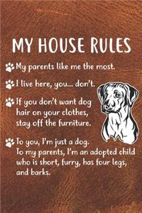 My House Rules Notebook Journal